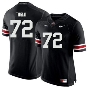 Men's Ohio State Buckeyes #72 Tommy Togiai Black Nike NCAA College Football Jersey April LNE5344JY
